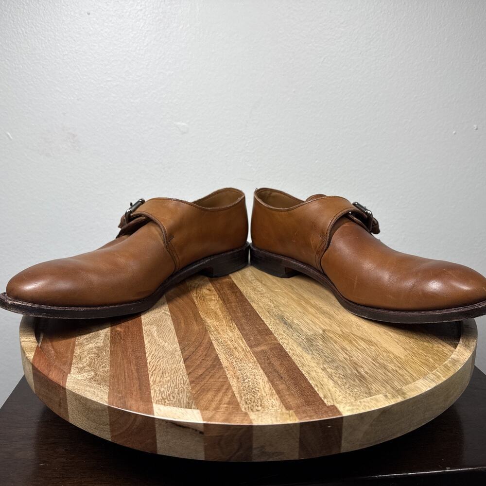 Allen Edmonds Warwick Shoes Men's 9D Monk Strap Loafers Brown Walnut Leather USA - Picture 7 of 16
